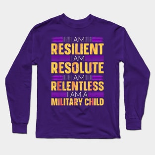 I am a military kid Long Sleeve T-Shirt